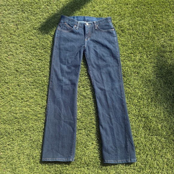 Wrangler Denim - Wrangler Q-Baby Ultimate Riding Jeans Womens 5/6 29x30 Dark Wash Bootcut Denim